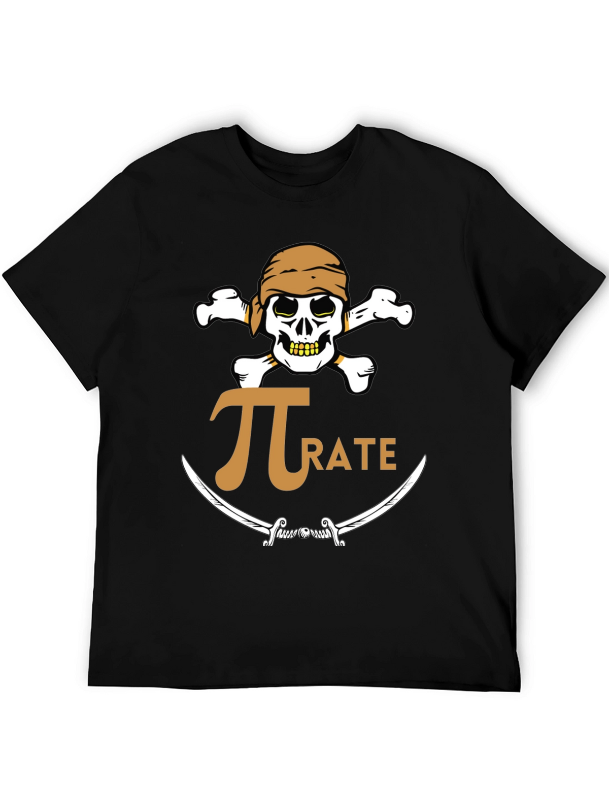 Pirate Pi Math T-Shirt - Black Graphic Tee