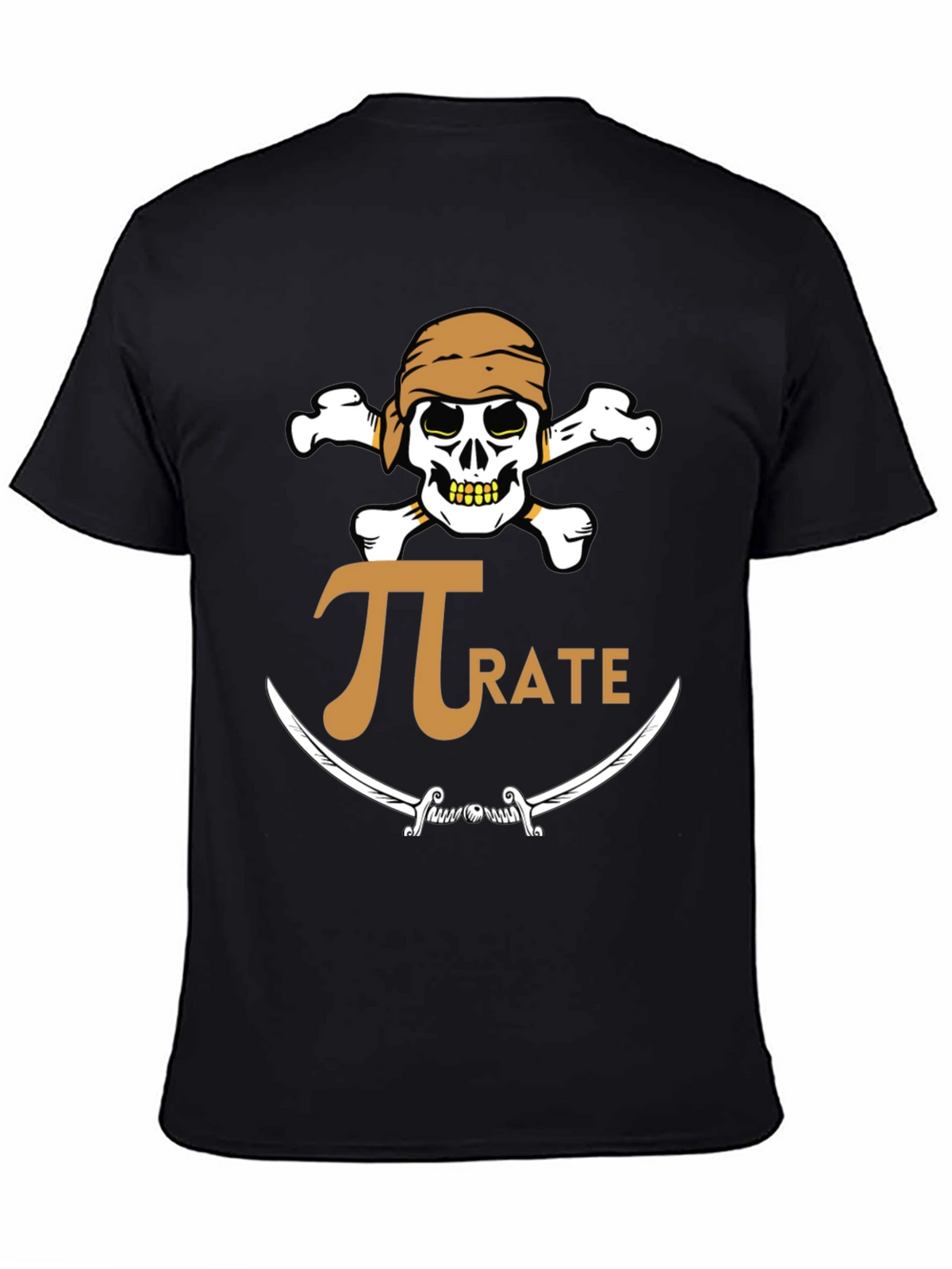 Pirate Pi Math T-Shirt - Black Graphic Tee