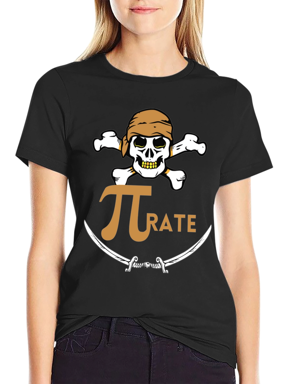 Pirate Pi Math T-Shirt - Black Graphic Tee