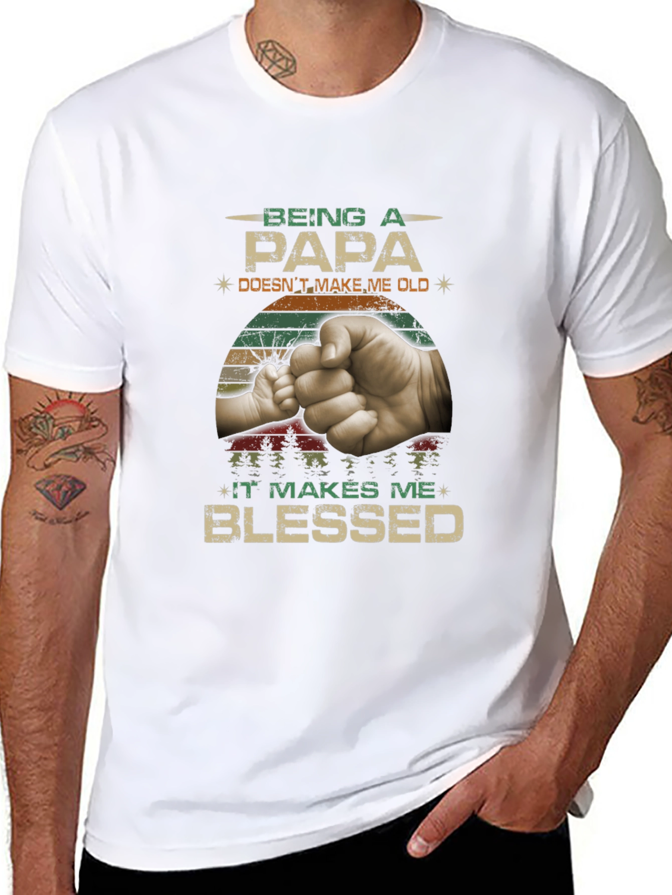 Being a Papa Graphic Tee
