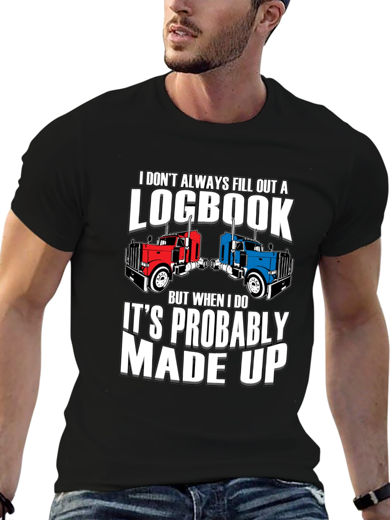 Funny Trucker Logbook T-Shirt