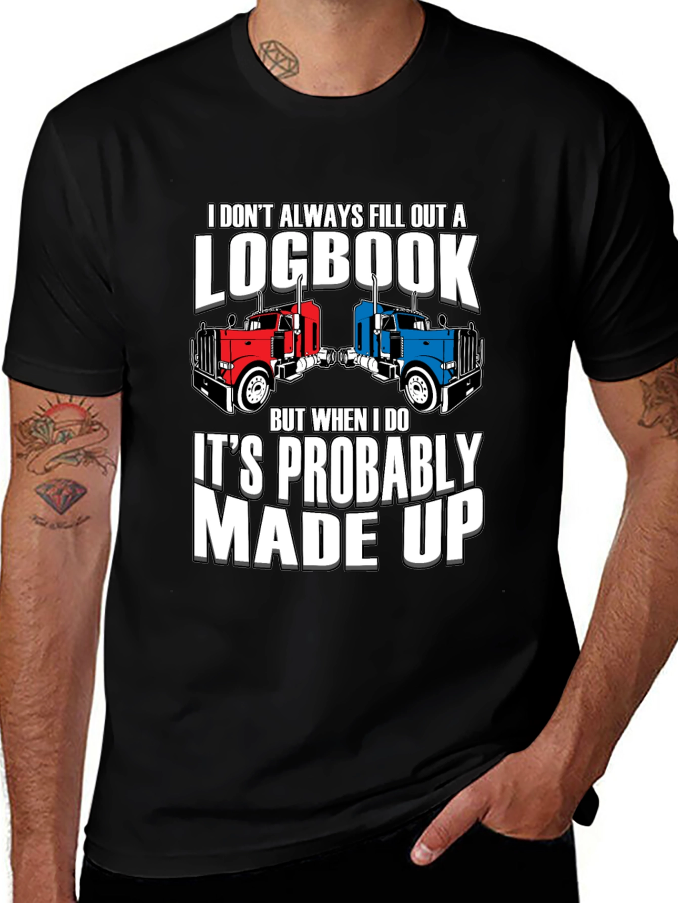 Funny Trucker Logbook T-Shirt