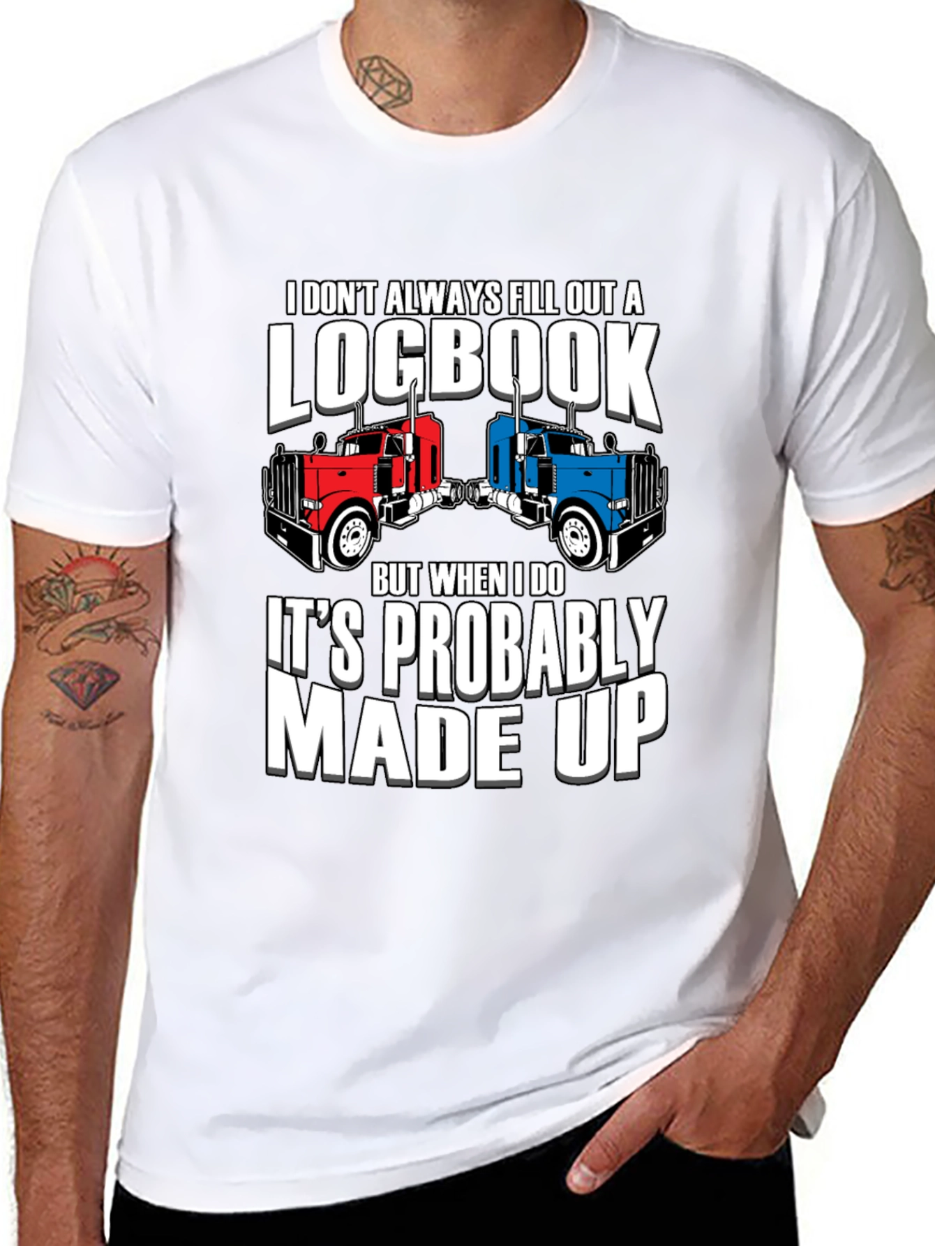 Funny Trucker Logbook T-Shirt