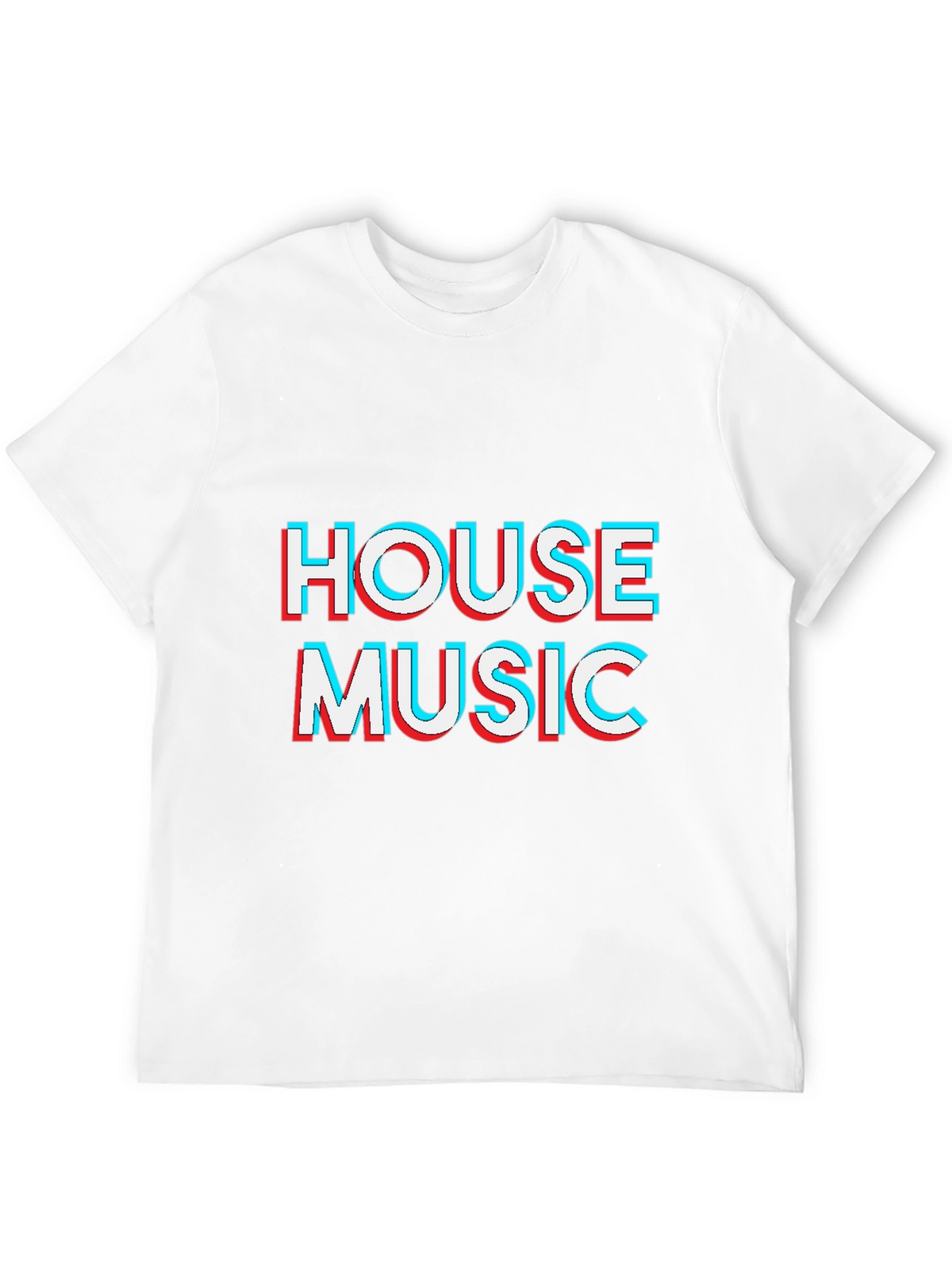 House Music 3D Effect Black T-Shirt