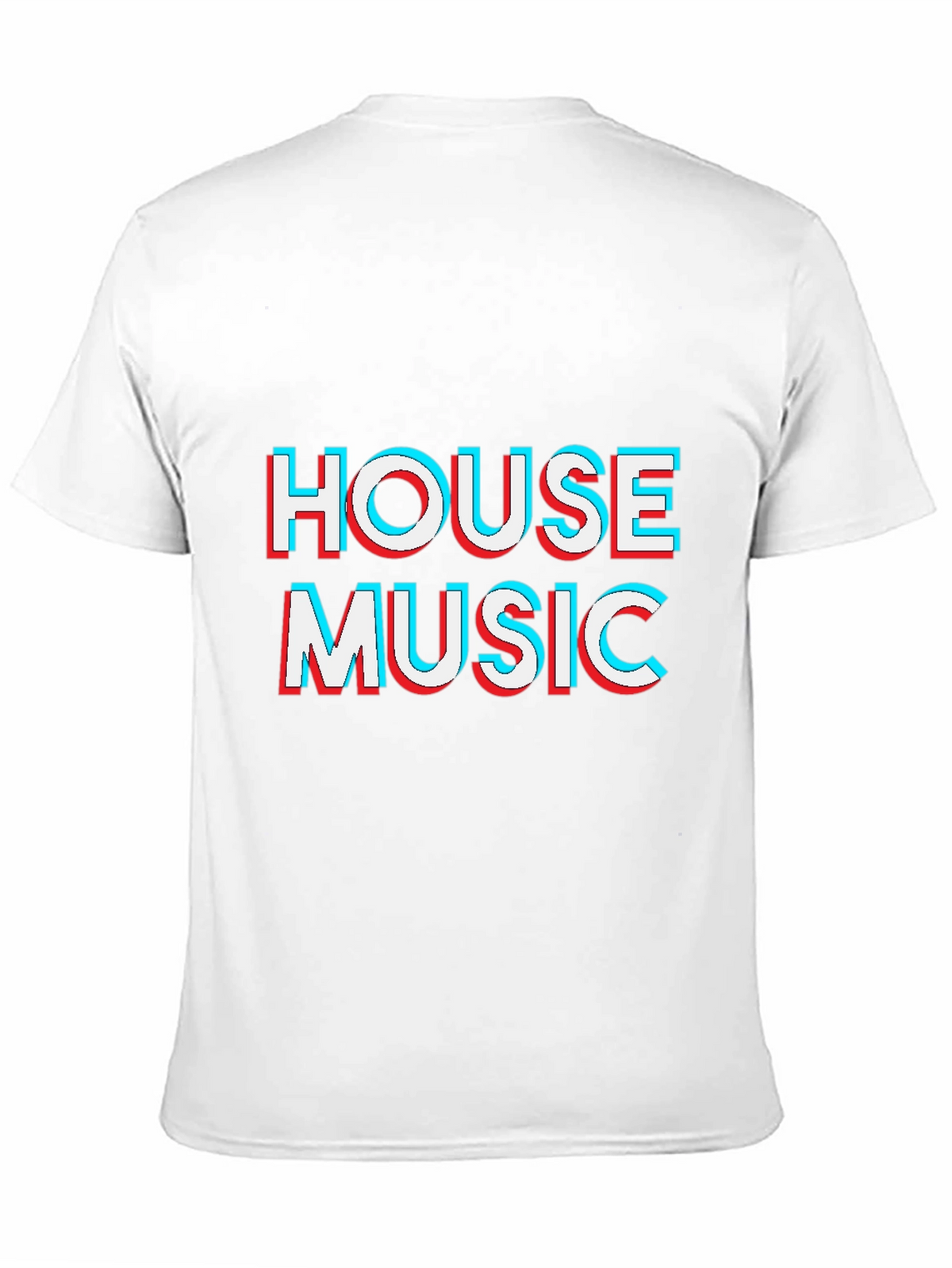 House Music 3D Effect Black T-Shirt