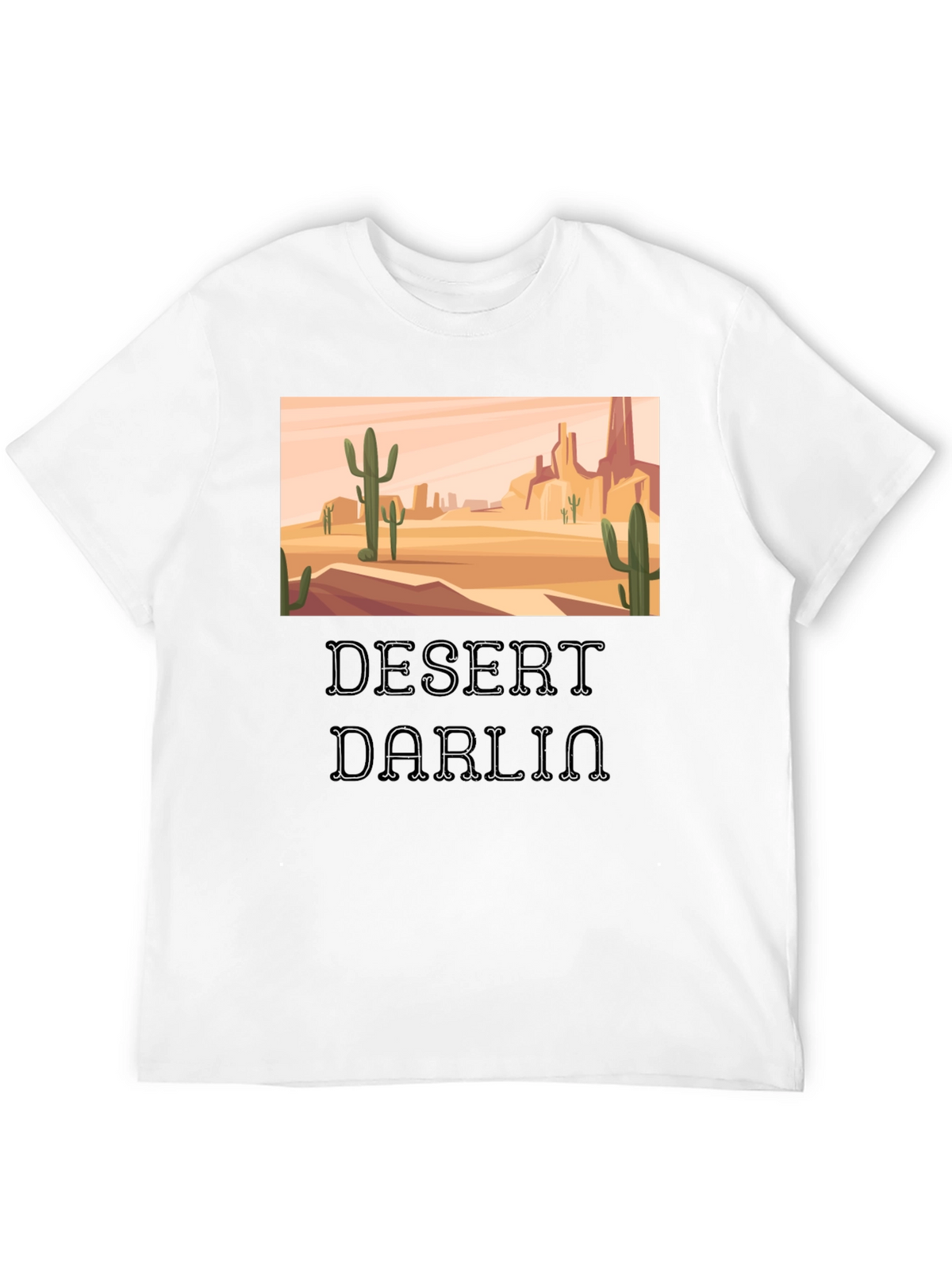 Desert Darlin Graphic Tee - Black Cotton T-Shirt