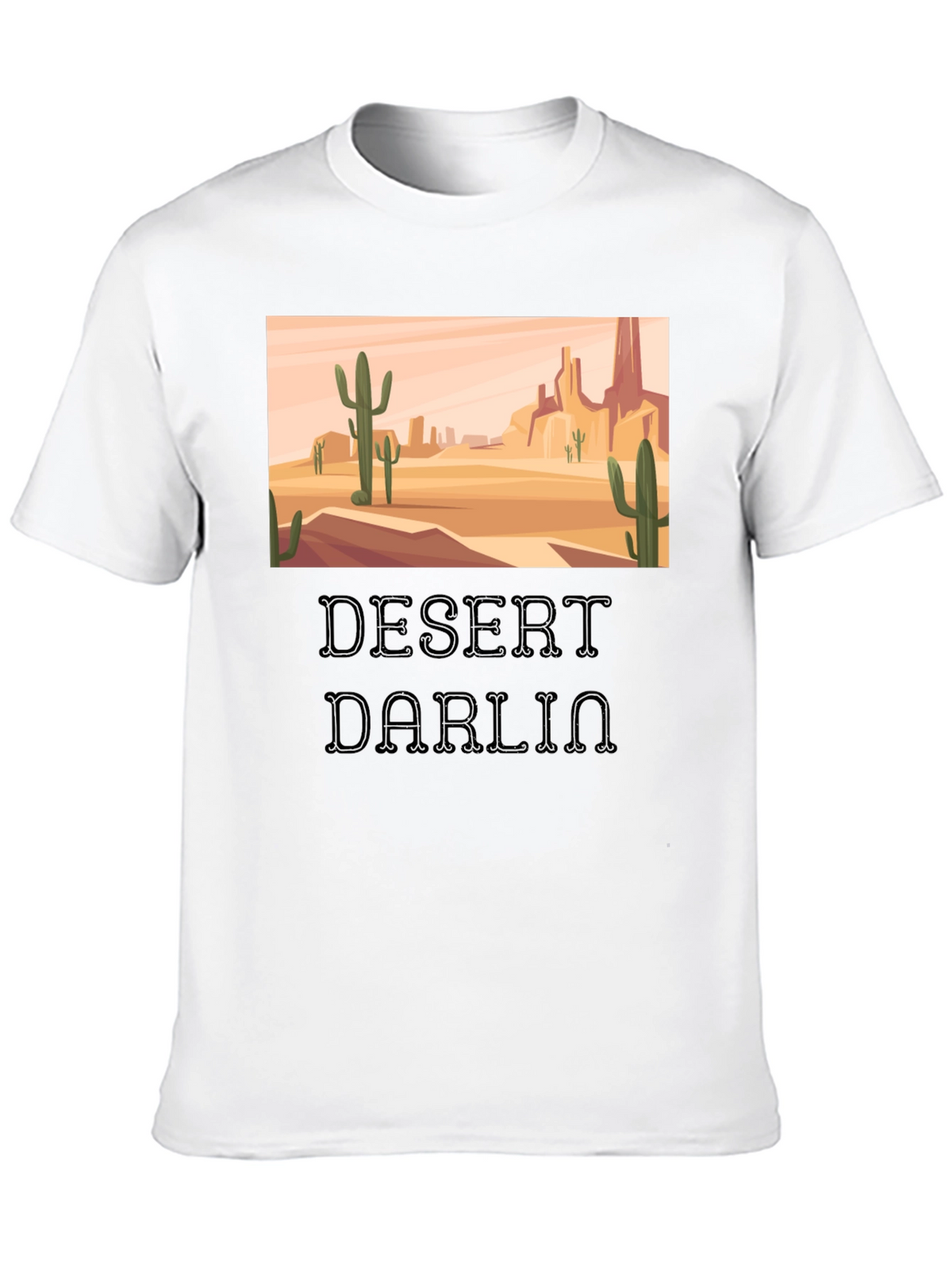 Desert Darlin Graphic Tee - Black Cotton T-Shirt