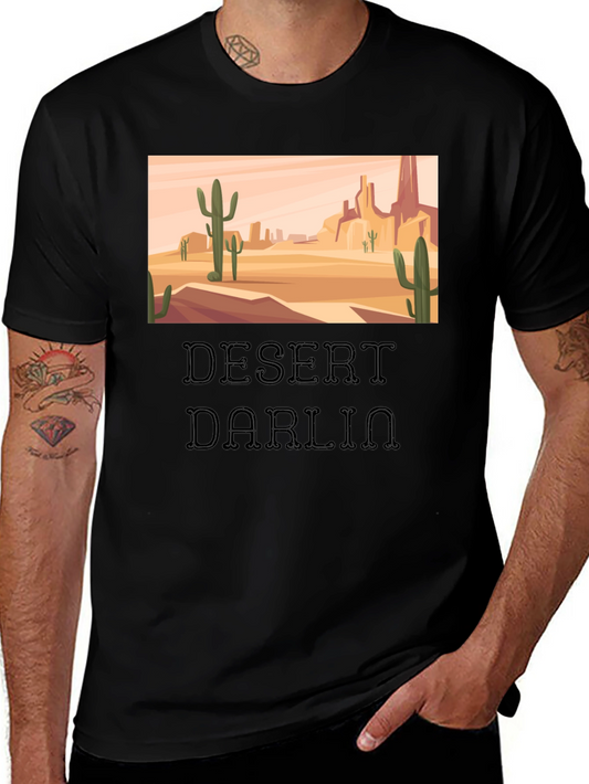 Desert Darlin Graphic Tee - Black Cotton T-Shirt
