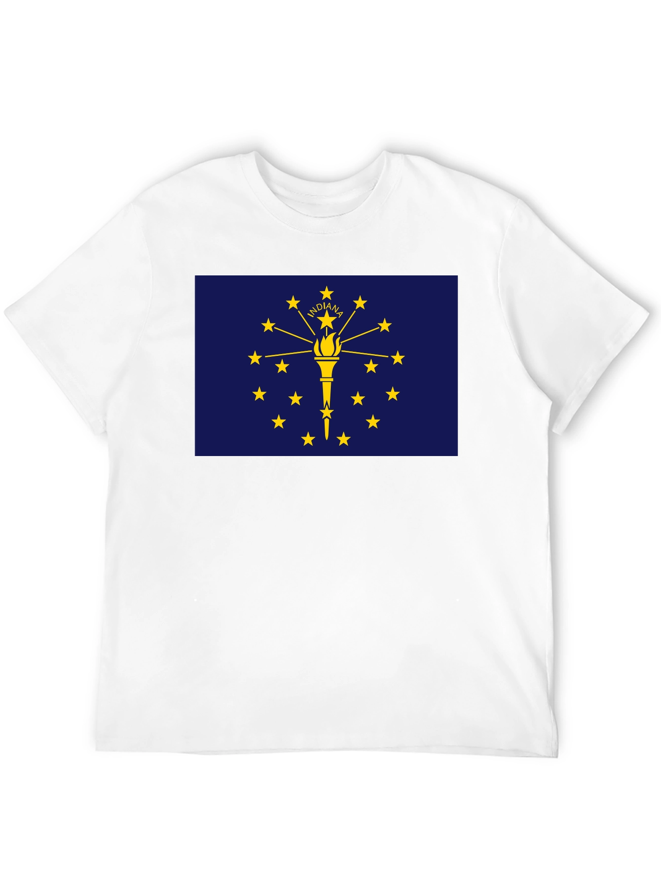 Indiana State Flag Graphic Tee - Black T-Shirt