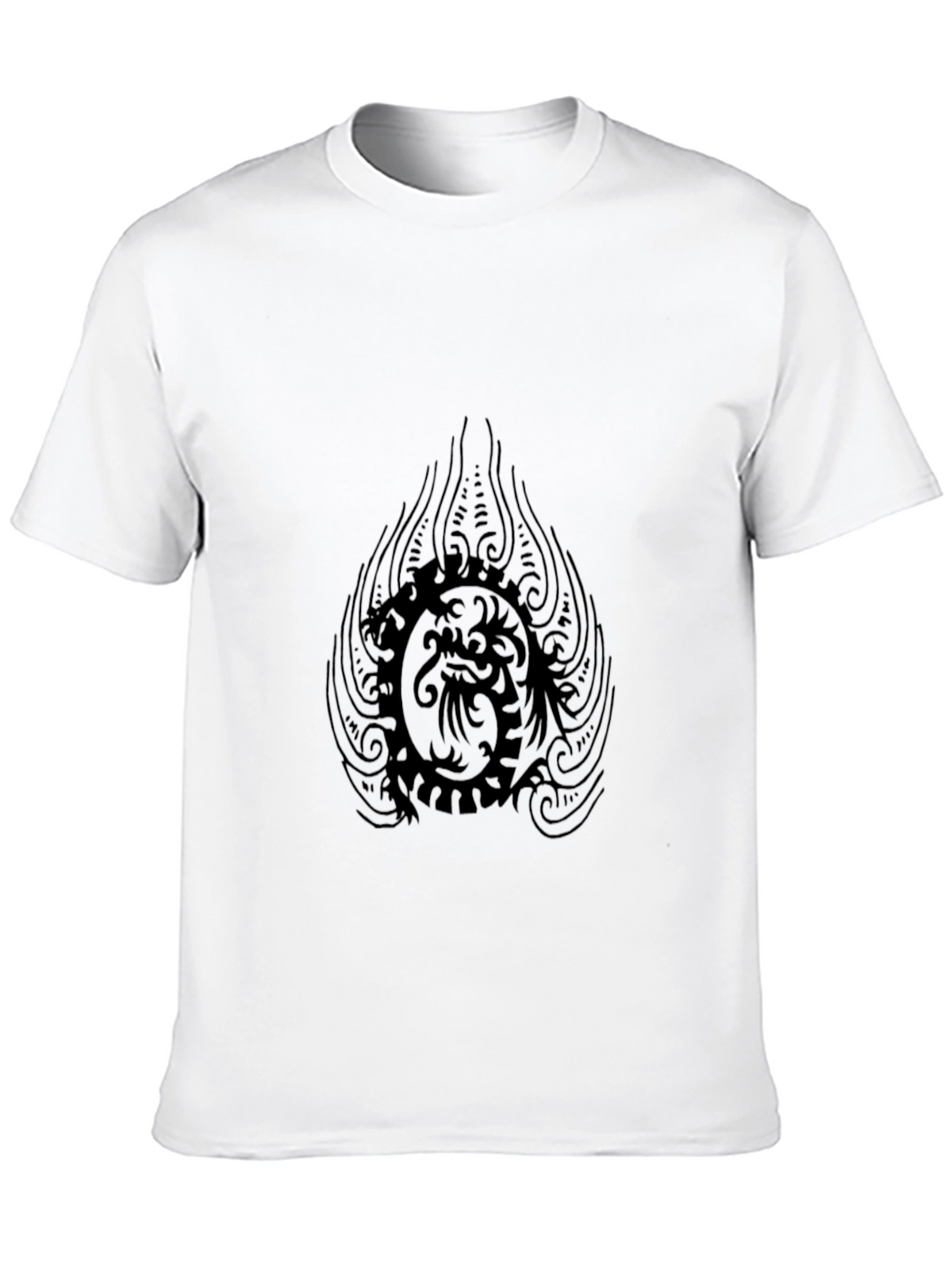 Mens Black Dragon Graphic Tee - Stylish Comfort