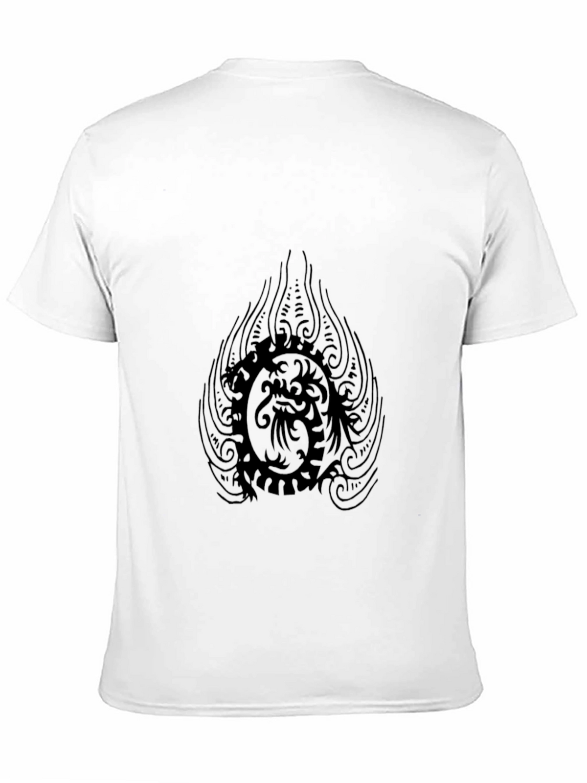 Mens Black Dragon Graphic Tee - Stylish Comfort