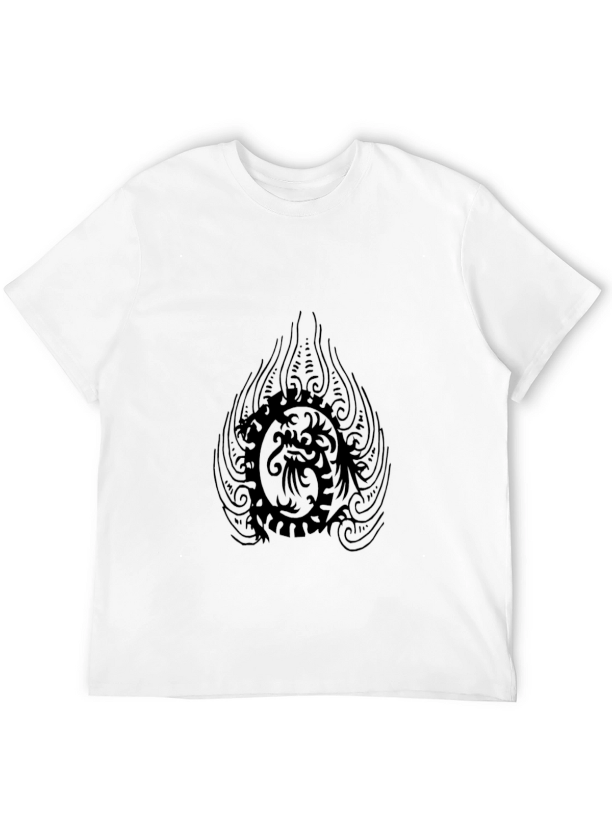 Mens Black Dragon Graphic Tee - Stylish Comfort