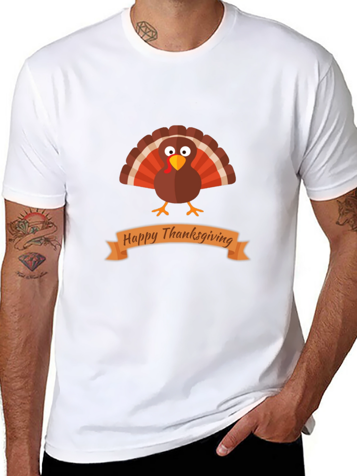 Happy Thanksgiving Turkey Graphic Tee