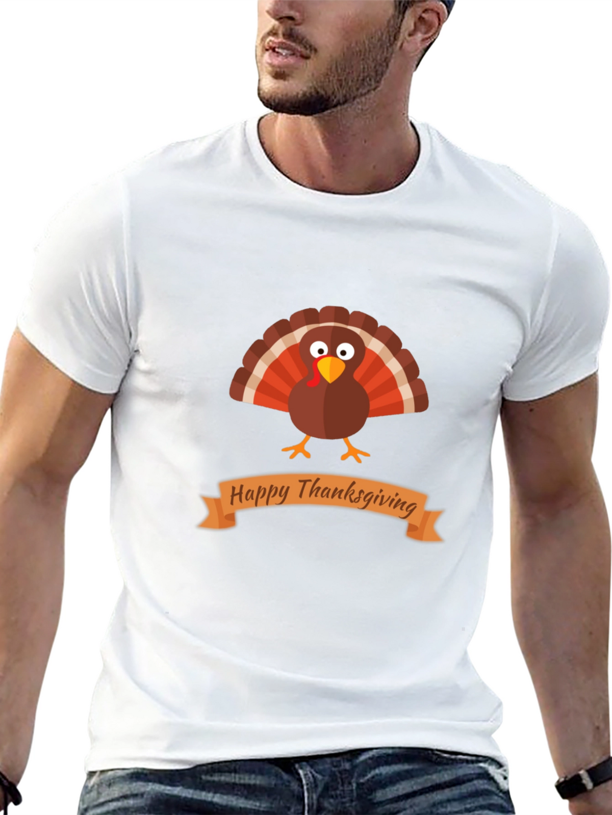 Happy Thanksgiving Turkey Graphic Tee