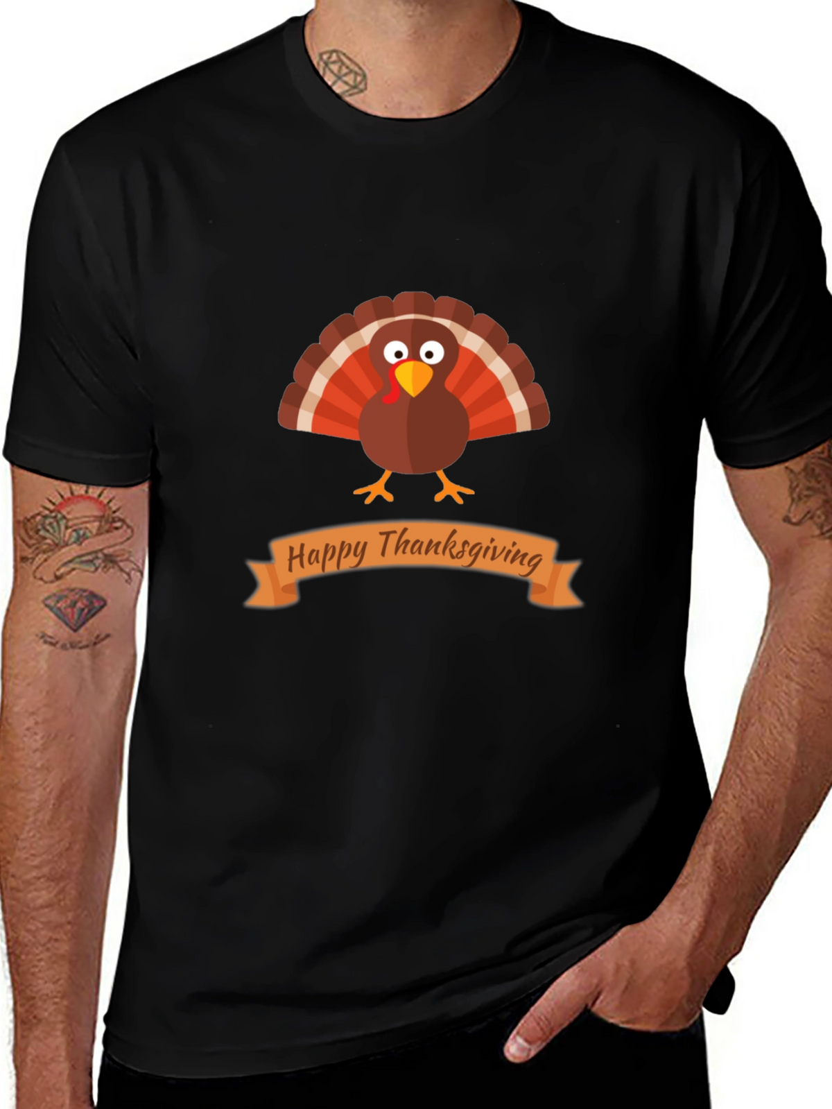 Happy Thanksgiving Turkey Graphic Tee