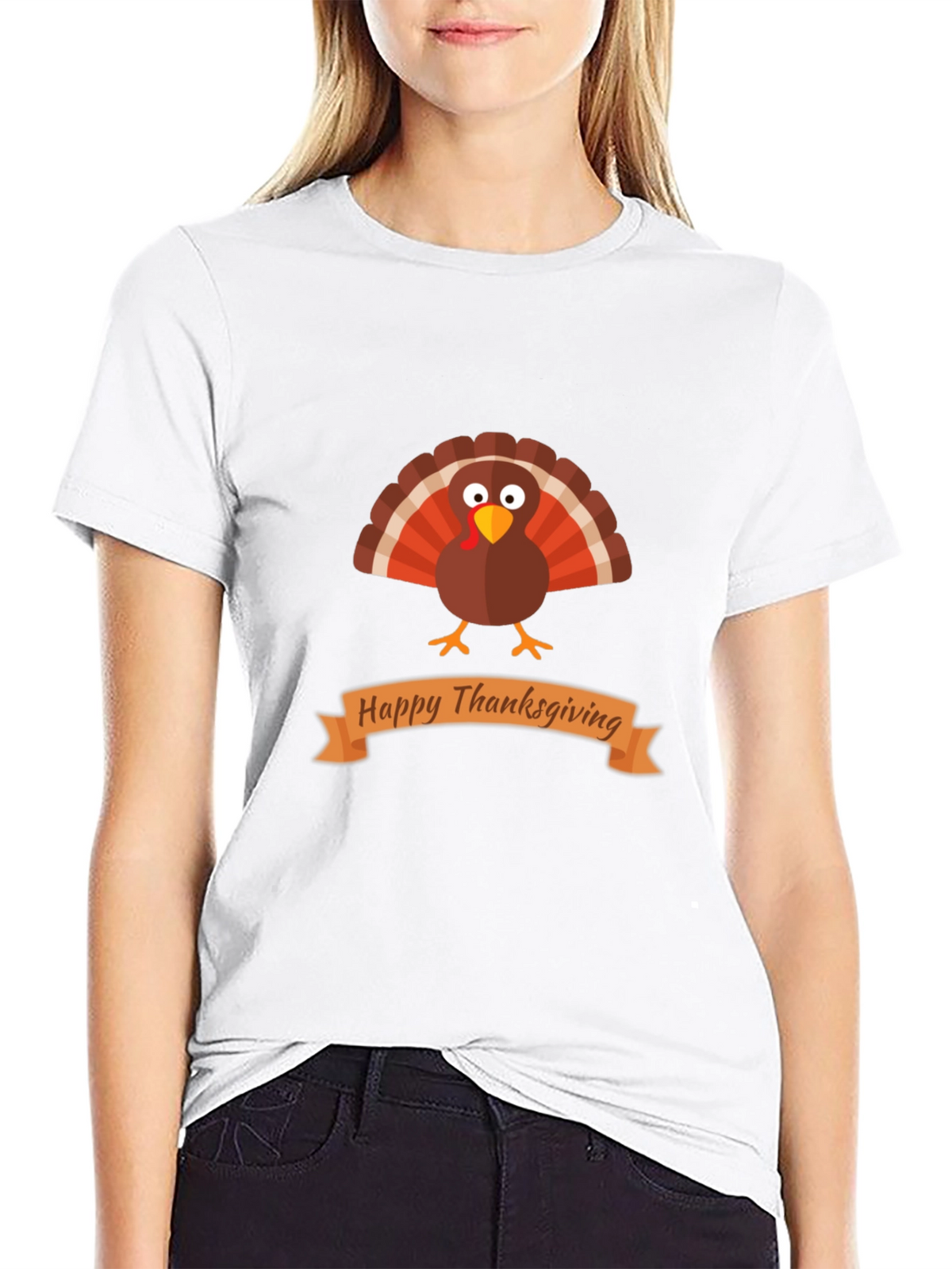 Happy Thanksgiving Turkey Graphic Tee
