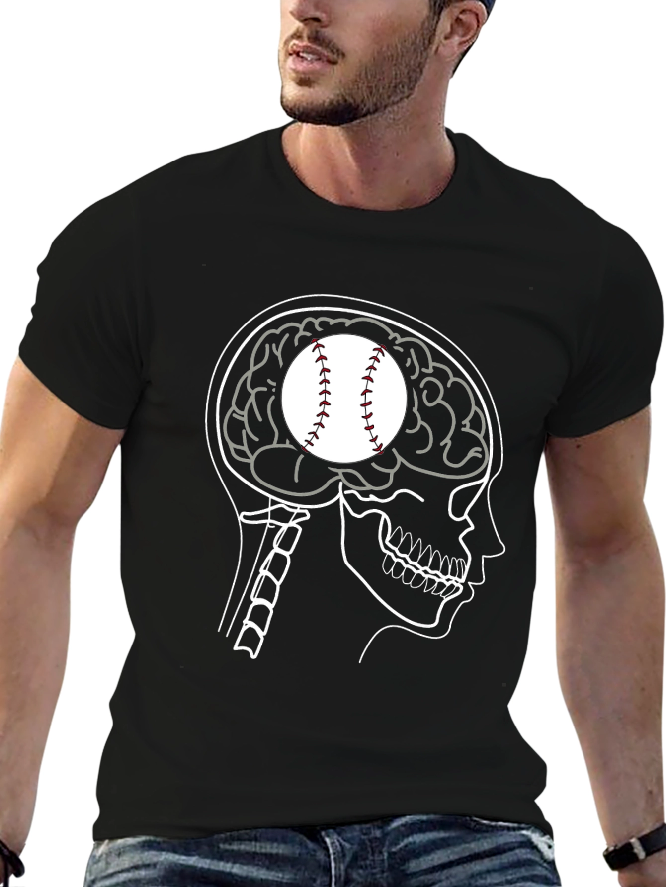 Baseball Brain T-Shirt - Funny Sports Tee