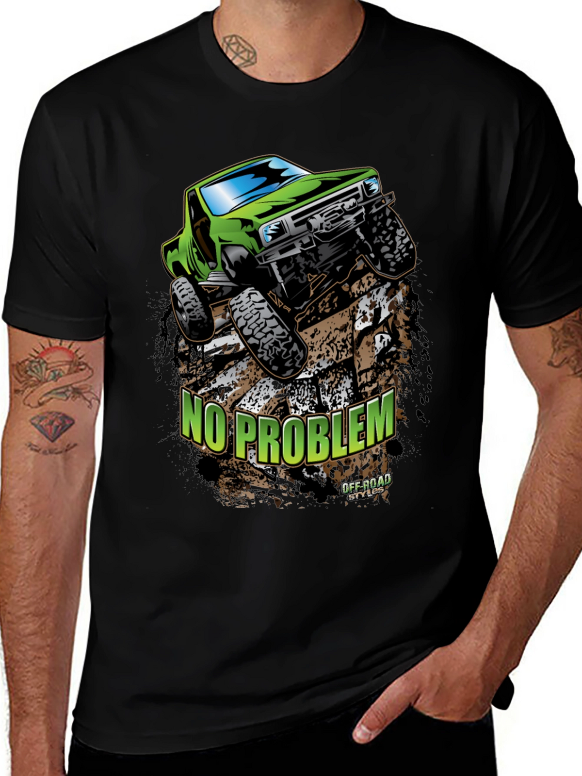 No Problem Off-Road Truck Graphic T-Shirt
