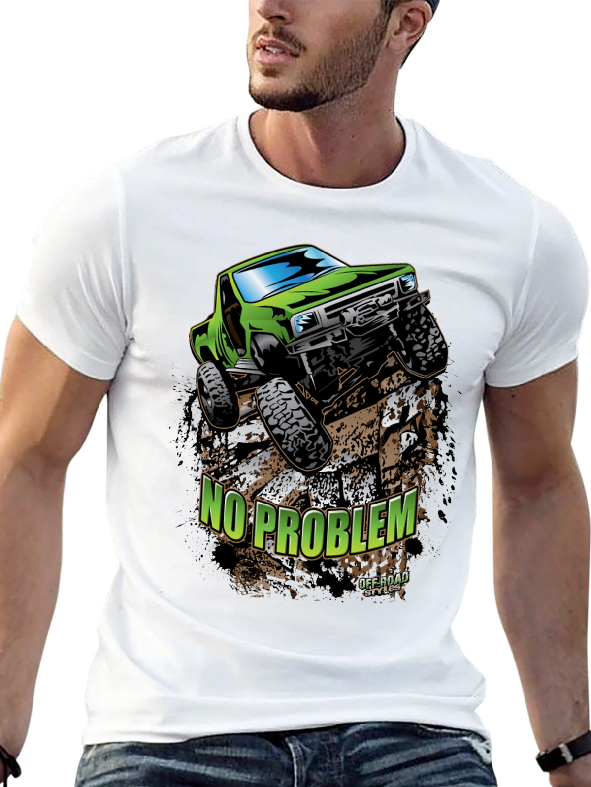 No Problem Off-Road Truck Graphic T-Shirt
