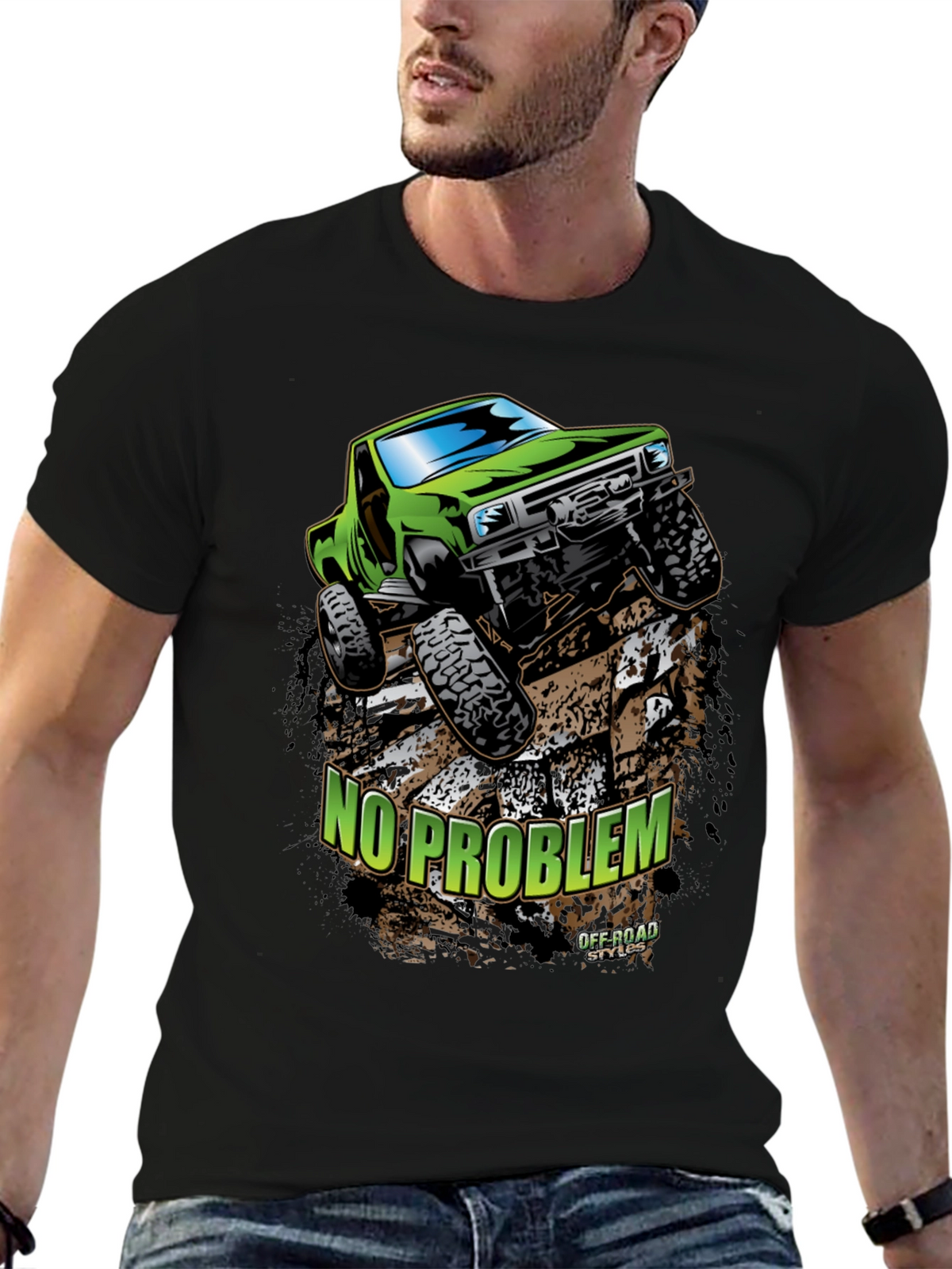 No Problem Off-Road Truck Graphic T-Shirt