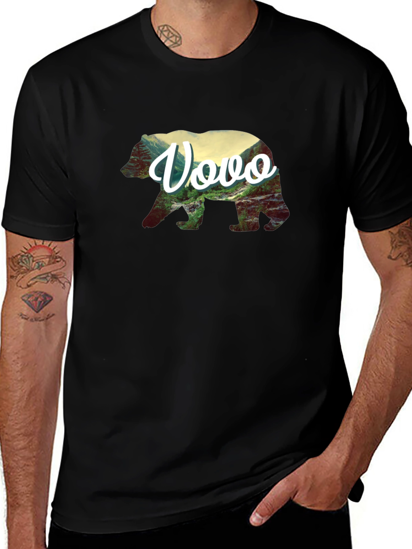 Bear Vovo Mountain Tee - Cool Graphic T-Shirt