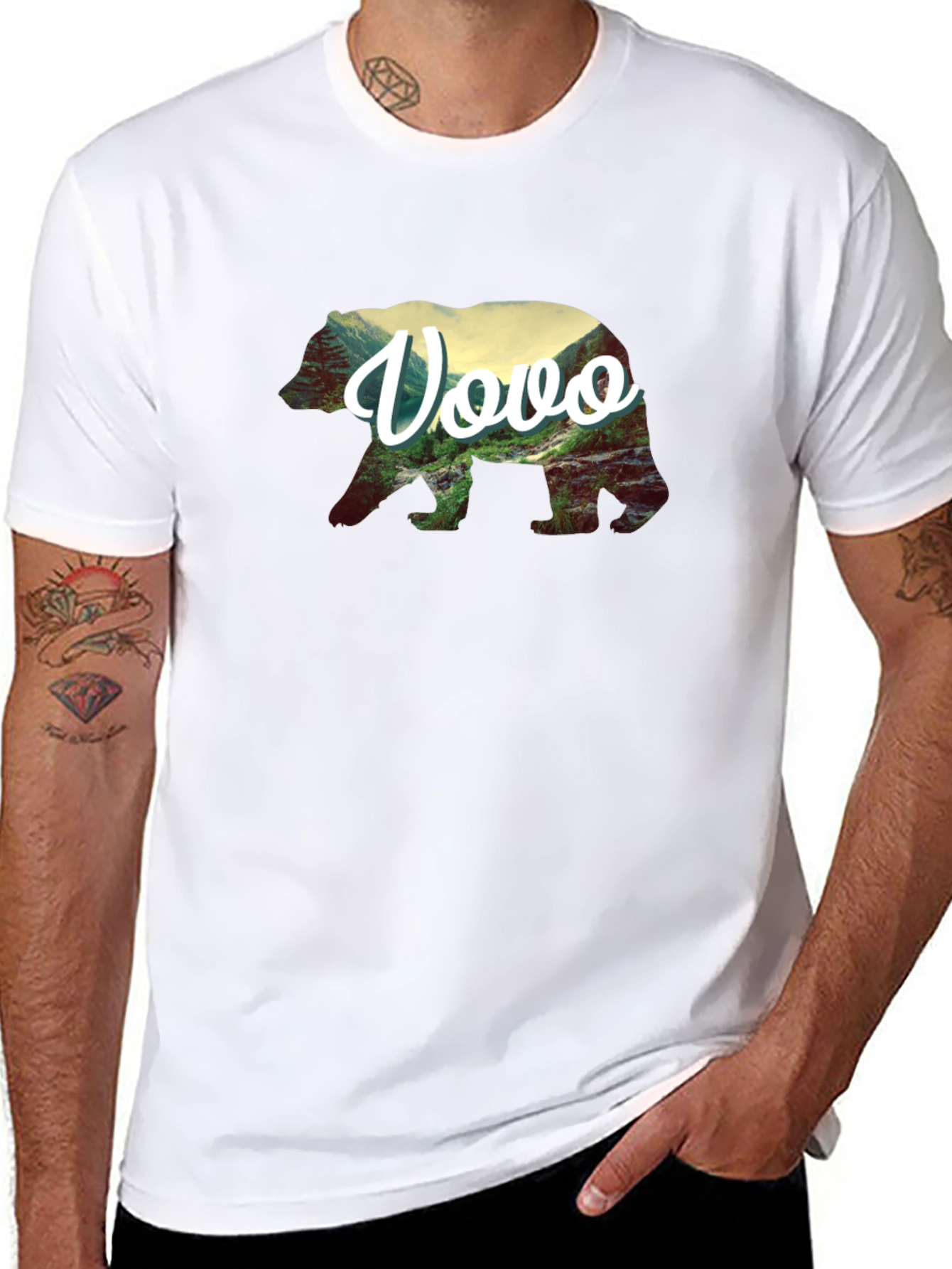 Bear Vovo Mountain Tee - Cool Graphic T-Shirt