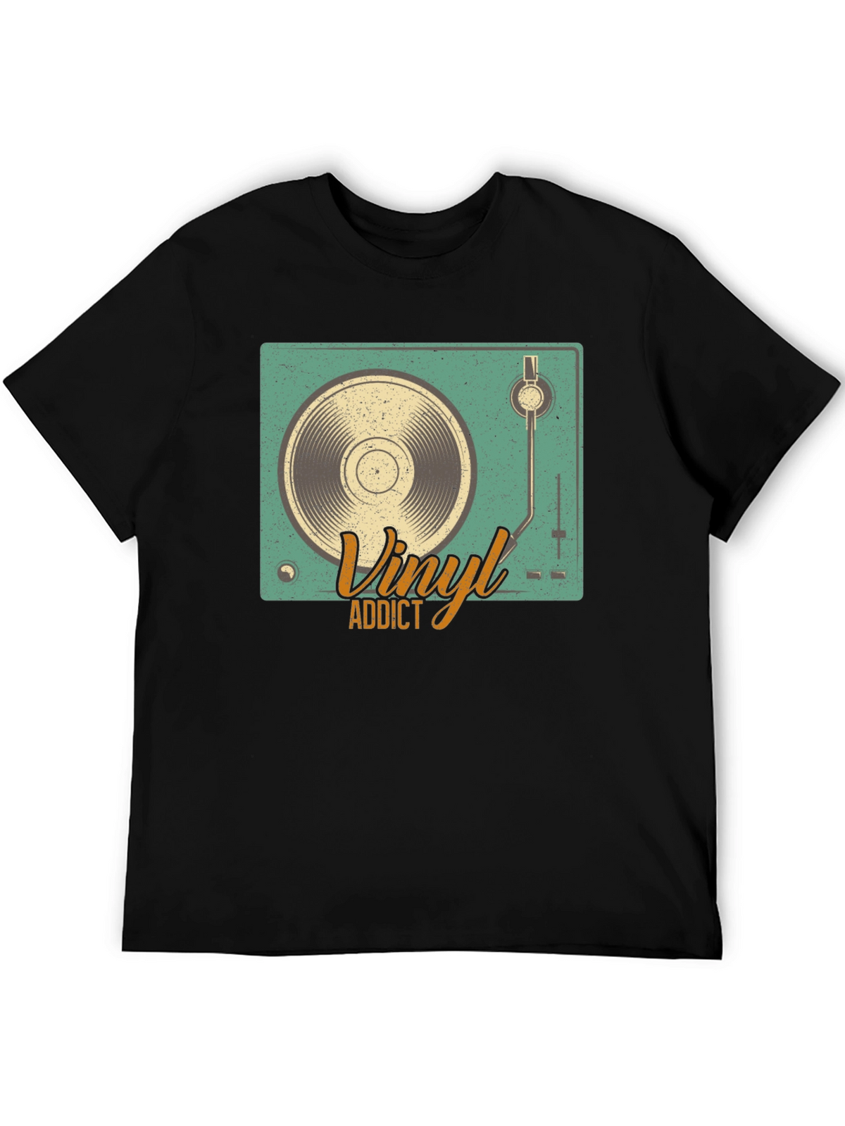 Vinyl Addict Graphic Tee - Retro Music Lover Shirt