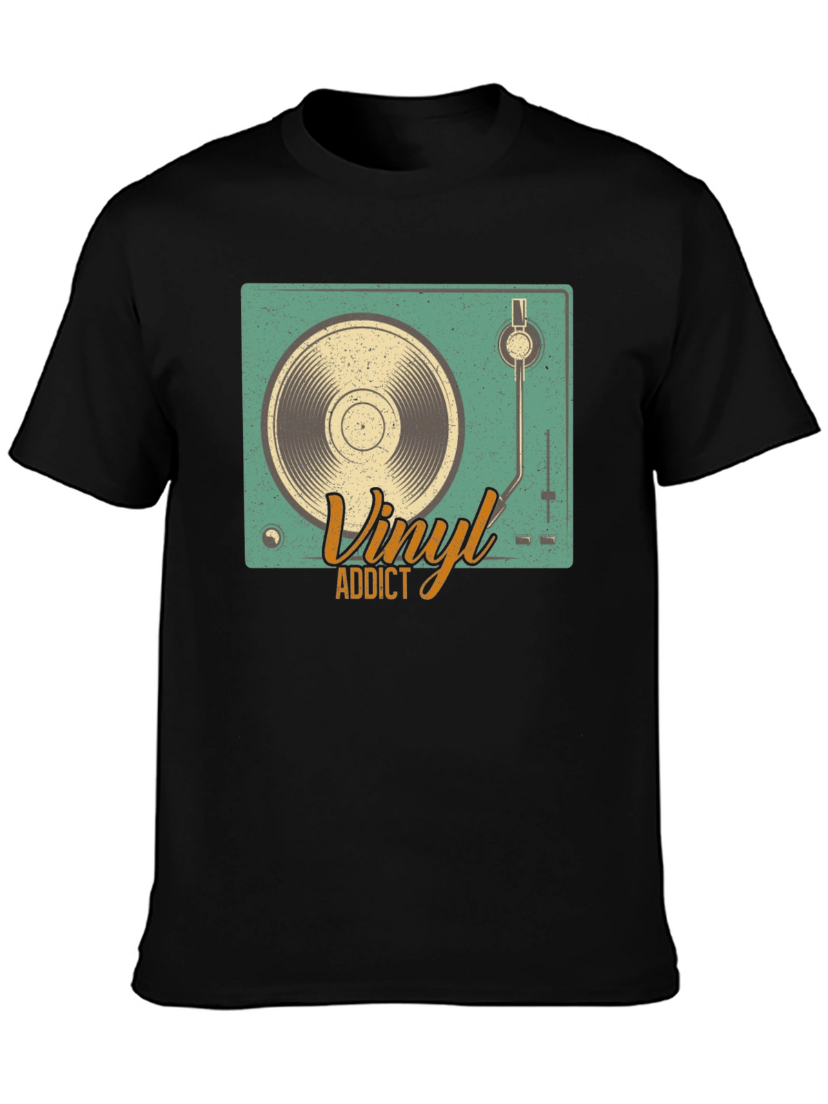 Vinyl Addict Graphic Tee - Retro Music Lover Shirt