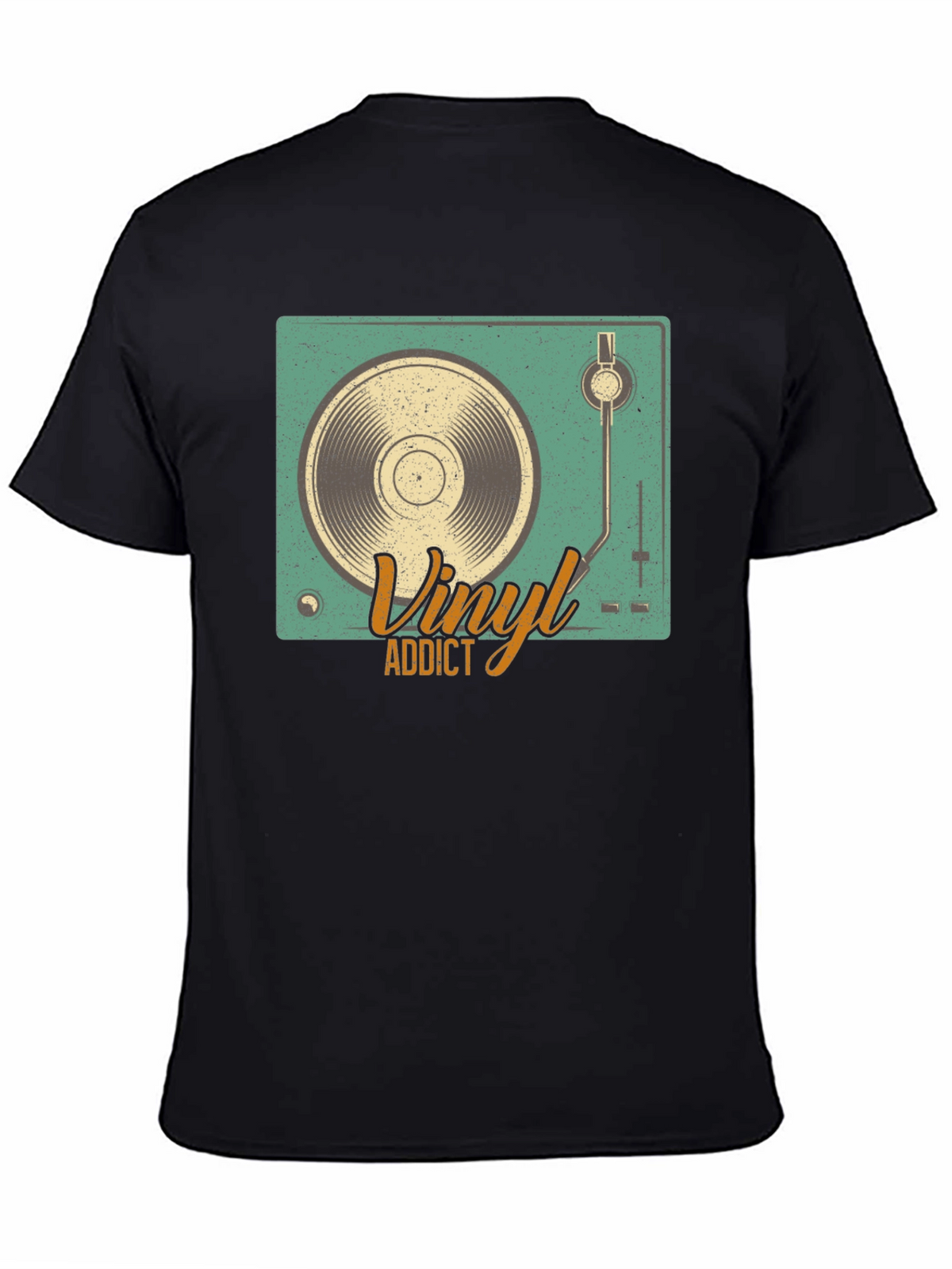 Vinyl Addict Graphic Tee - Retro Music Lover Shirt