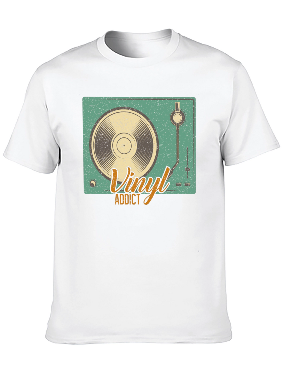 Vinyl Addict Graphic Tee - Retro Music Lover Shirt