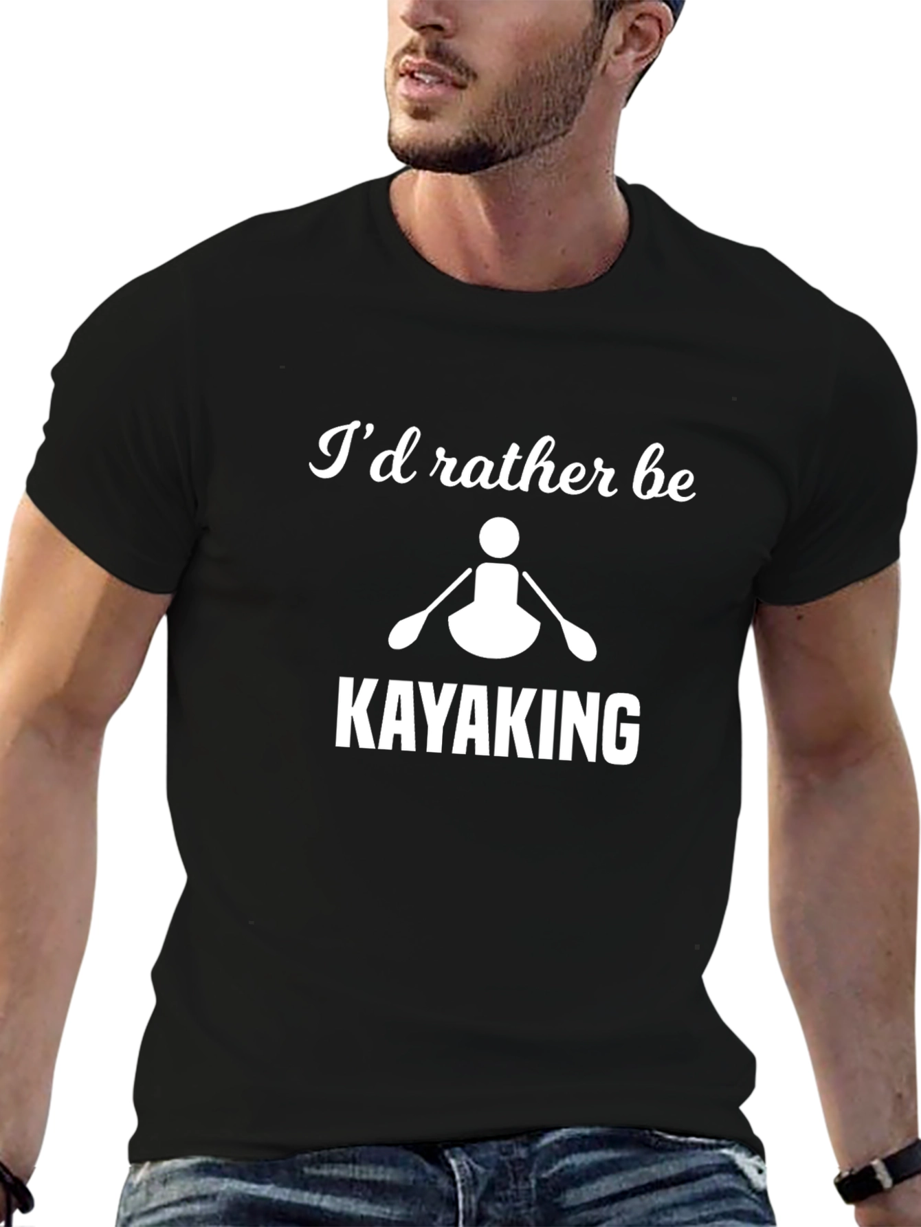 Kayaking T-Shirt - Id Rather Be Kayaking Graphic Tee