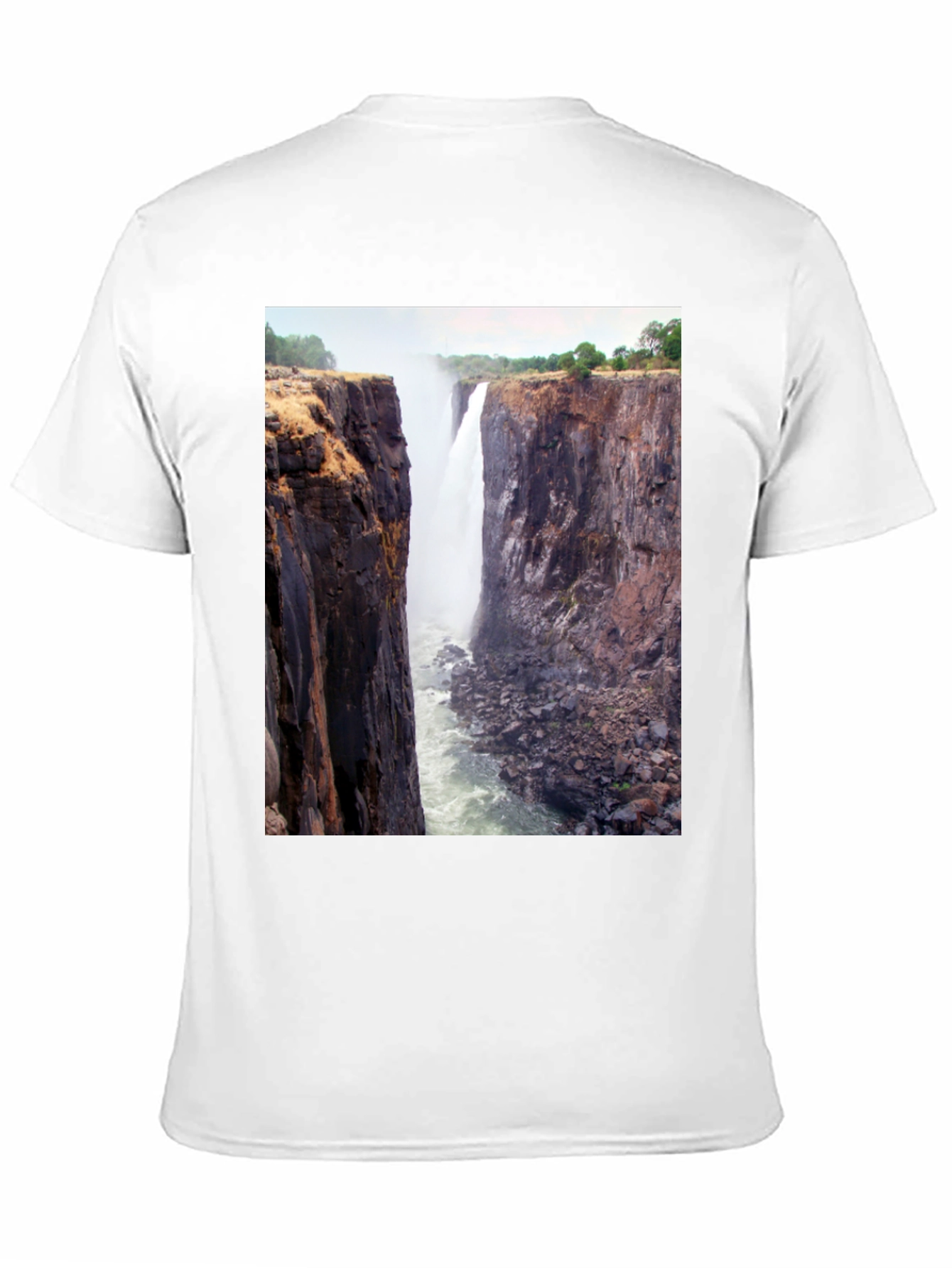 Waterfall Graphic Tee - Nature Lovers Black T-Shirt