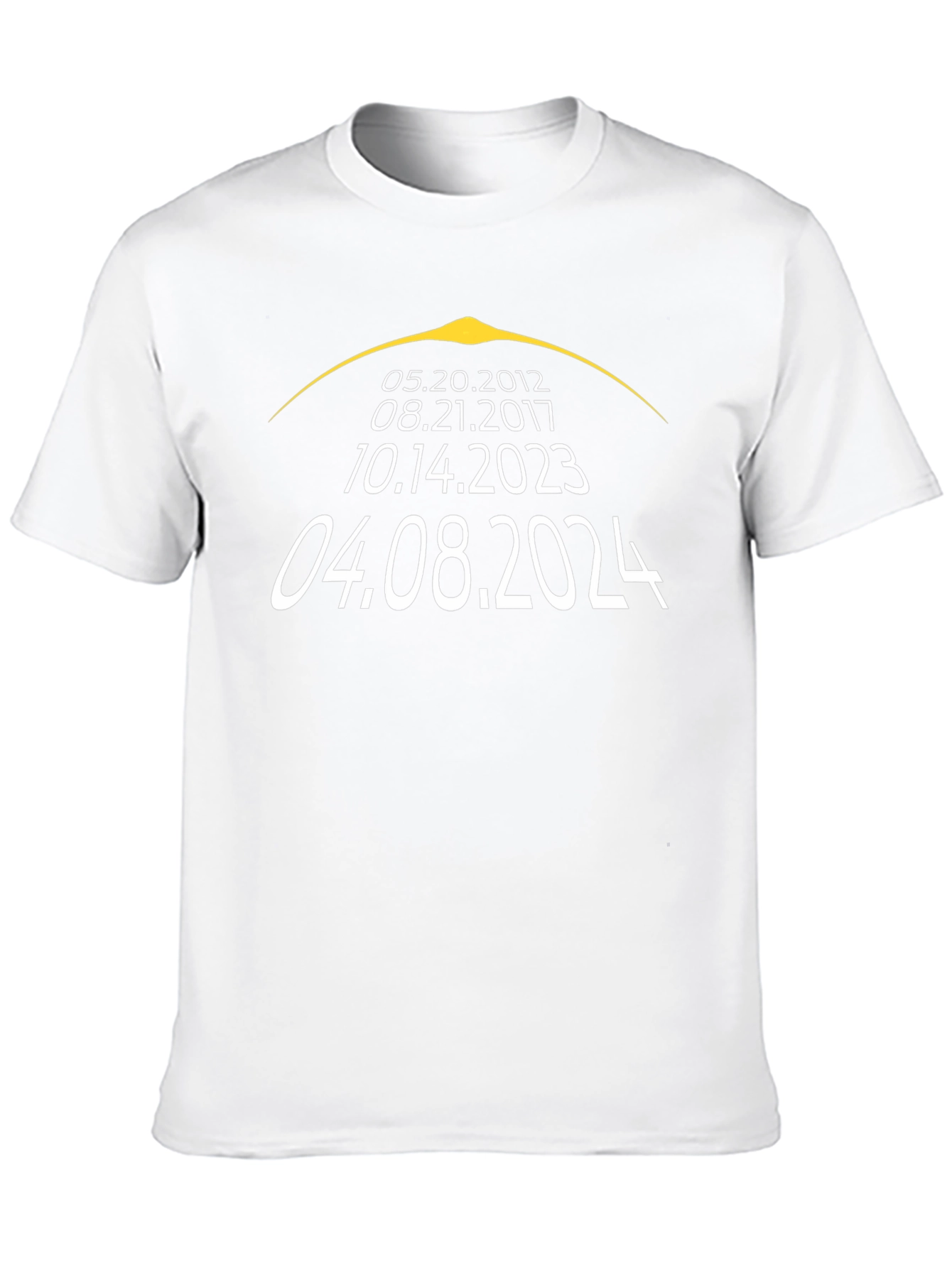 Total Solar Eclipse Dates T-Shirt - 04.08.2024