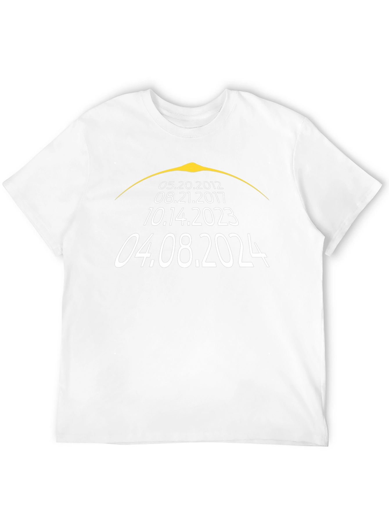 Total Solar Eclipse Dates T-Shirt - 04.08.2024