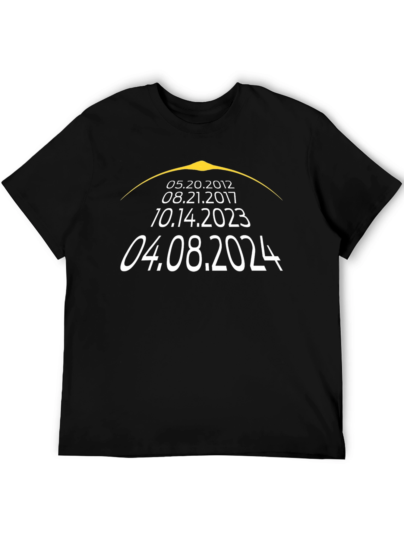 Total Solar Eclipse Dates T-Shirt - 04.08.2024