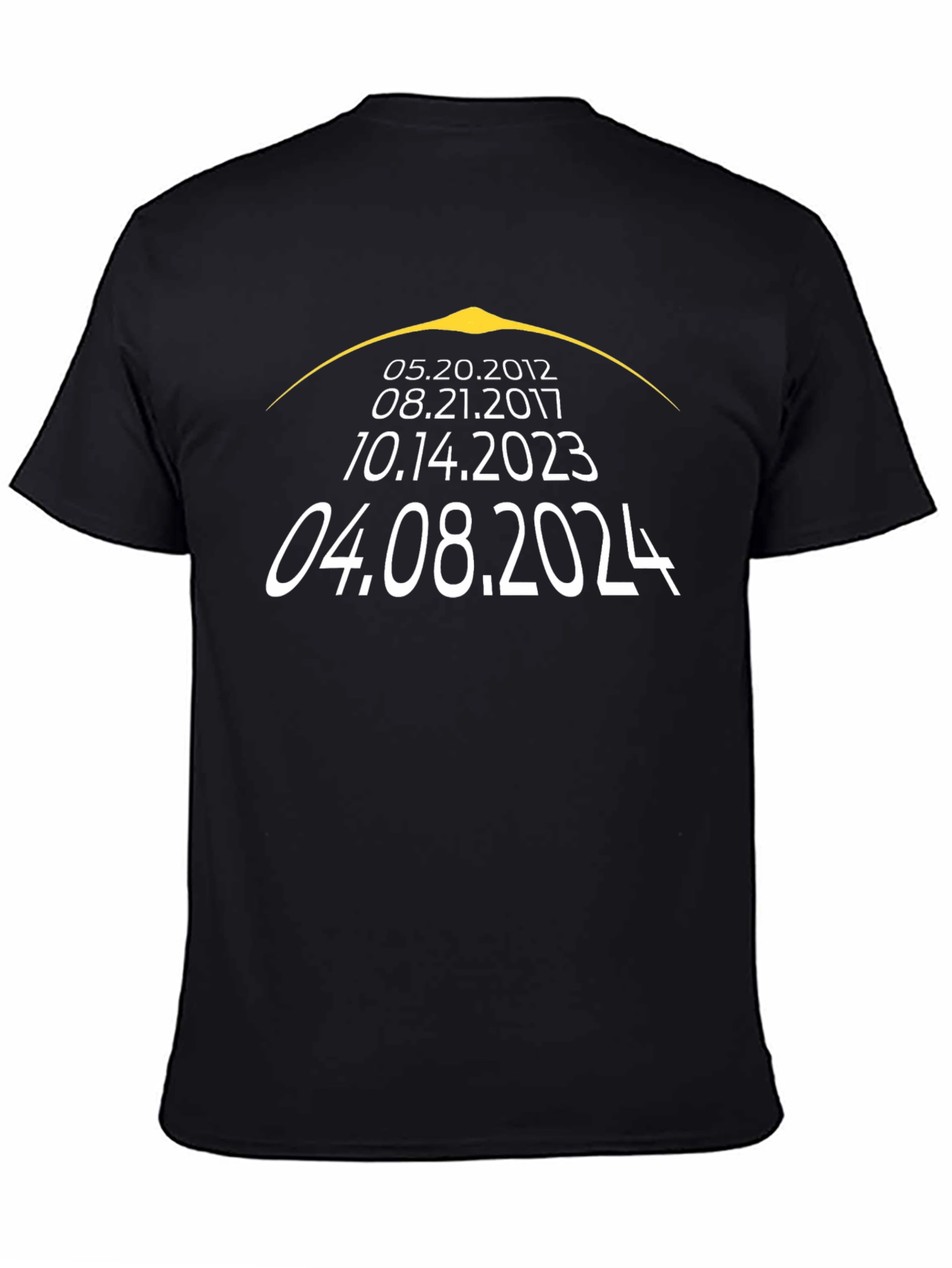 Total Solar Eclipse Dates T-Shirt - 04.08.2024