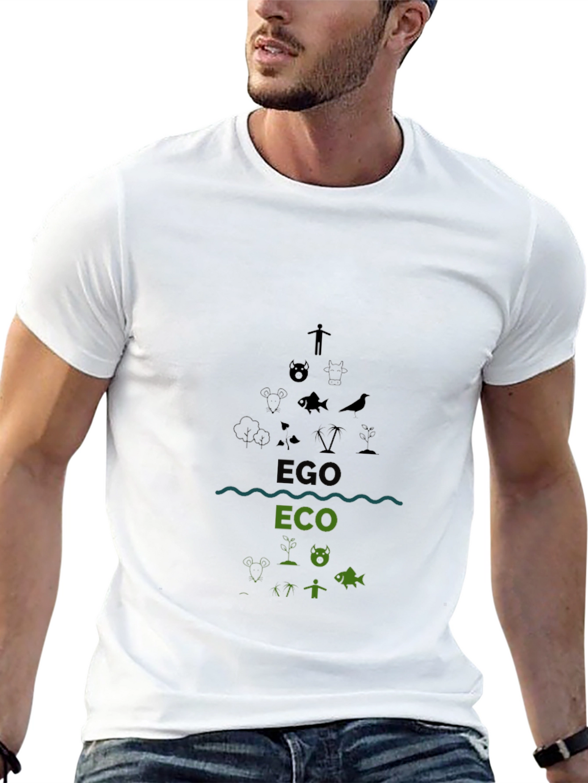 Eco/Ego Graphic Tee - Black