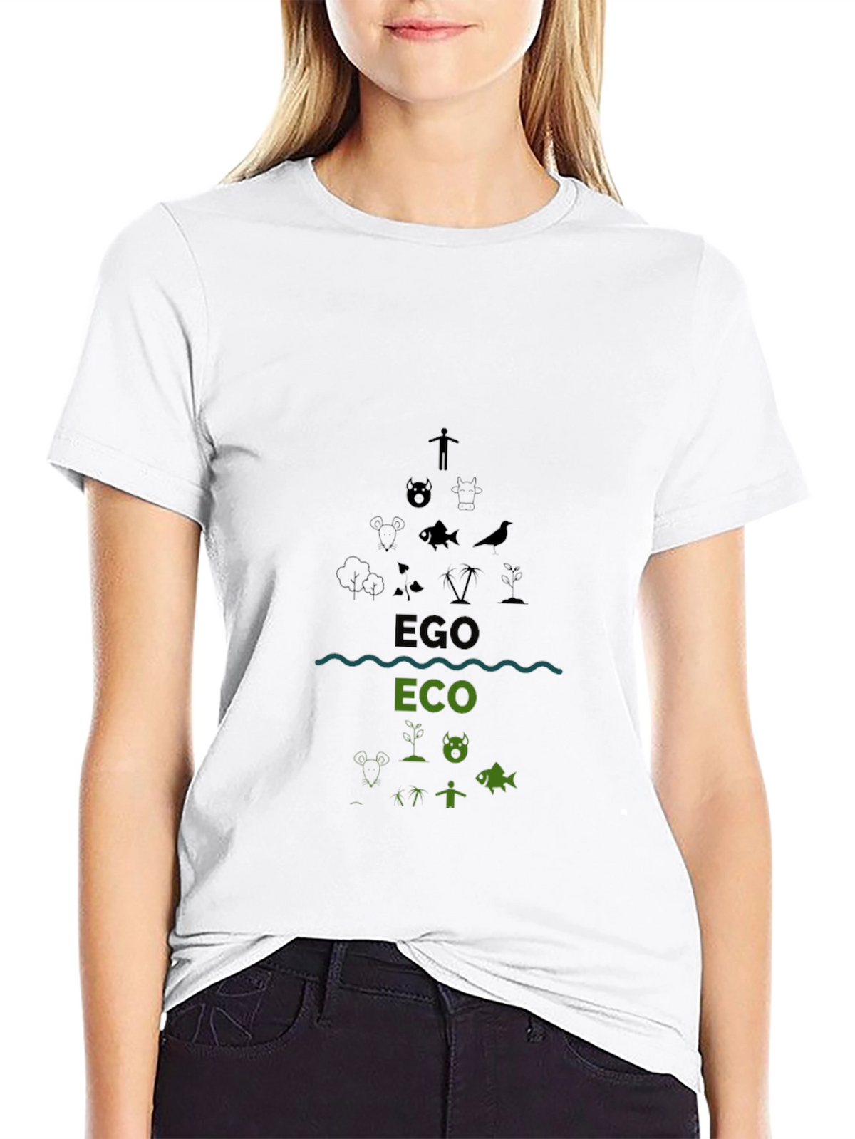 Eco/Ego Graphic Tee - Black