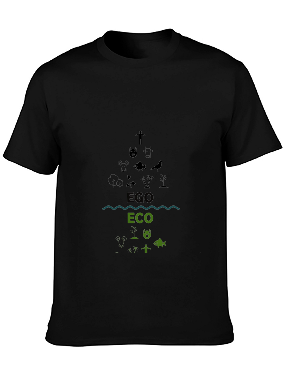 Eco/Ego Graphic Tee - Black