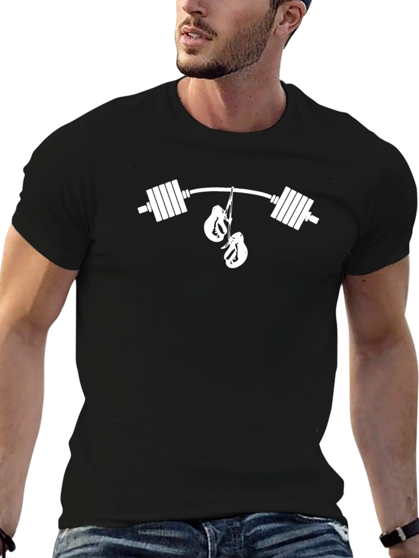Weightlifting Boxer Black T-Shirt