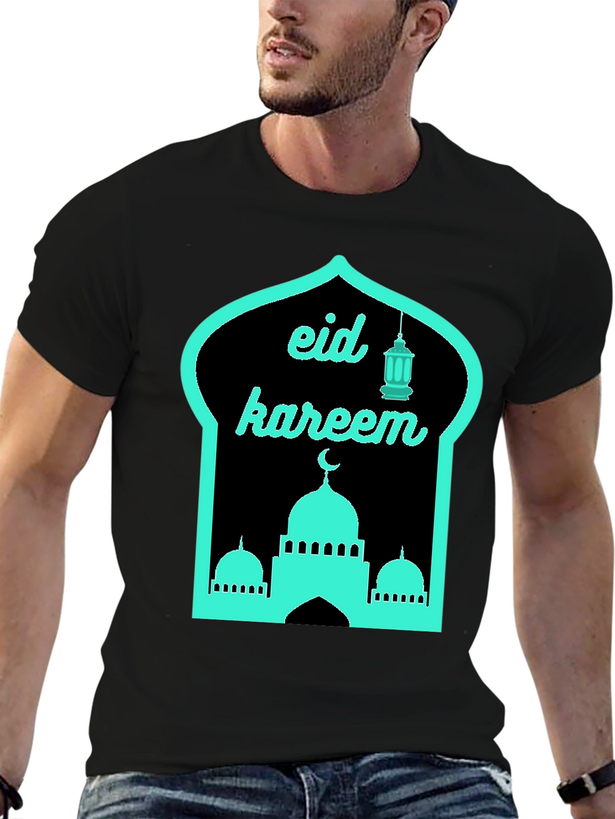 Eid Kareem T-Shirt - Mosque Lantern Design