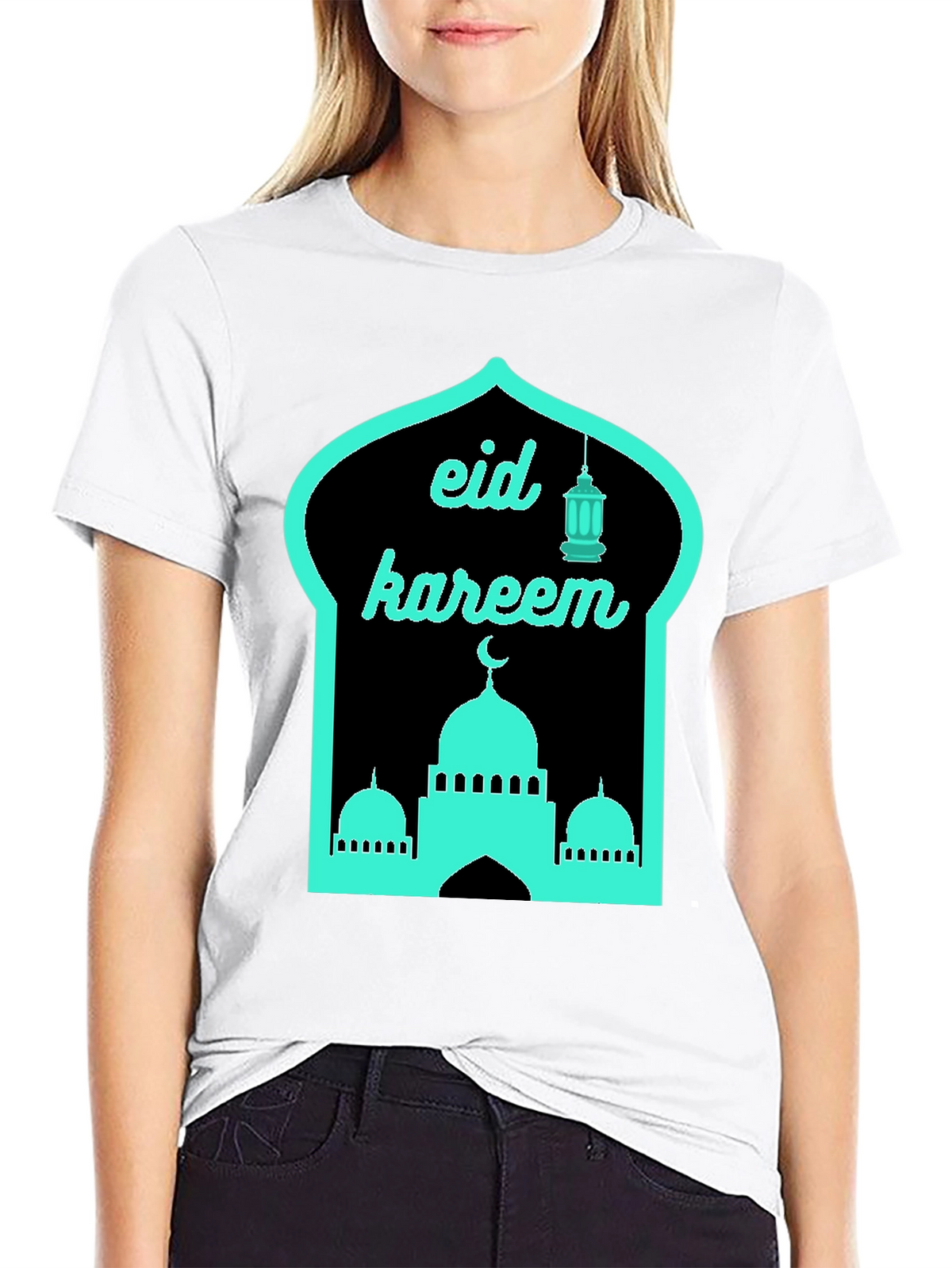 Eid Kareem T-Shirt - Mosque Lantern Design