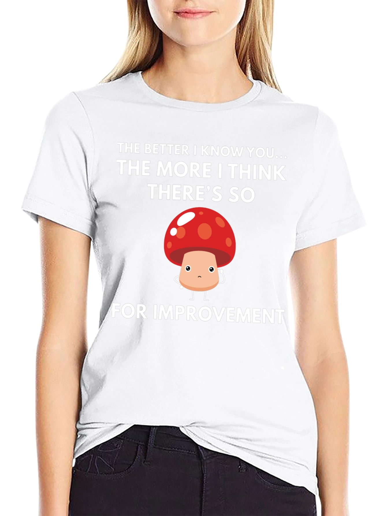 Funny Mushroom Graphic T-Shirt - Room for Improvement