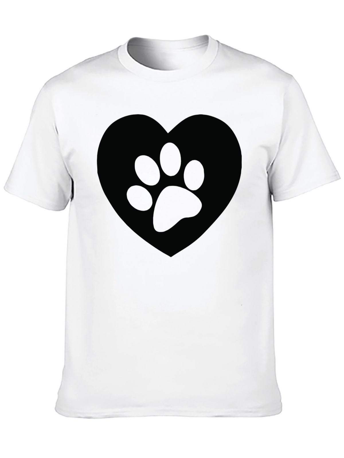 Paw Print Heart T-Shirt - Animal Lover Tee