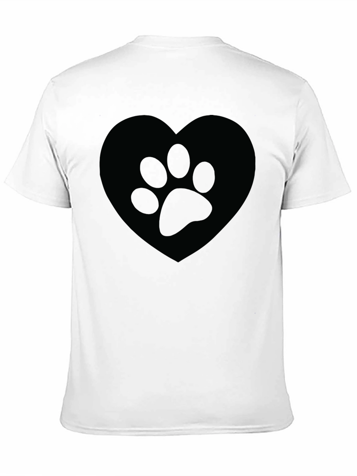 Paw Print Heart T-Shirt - Animal Lover Tee