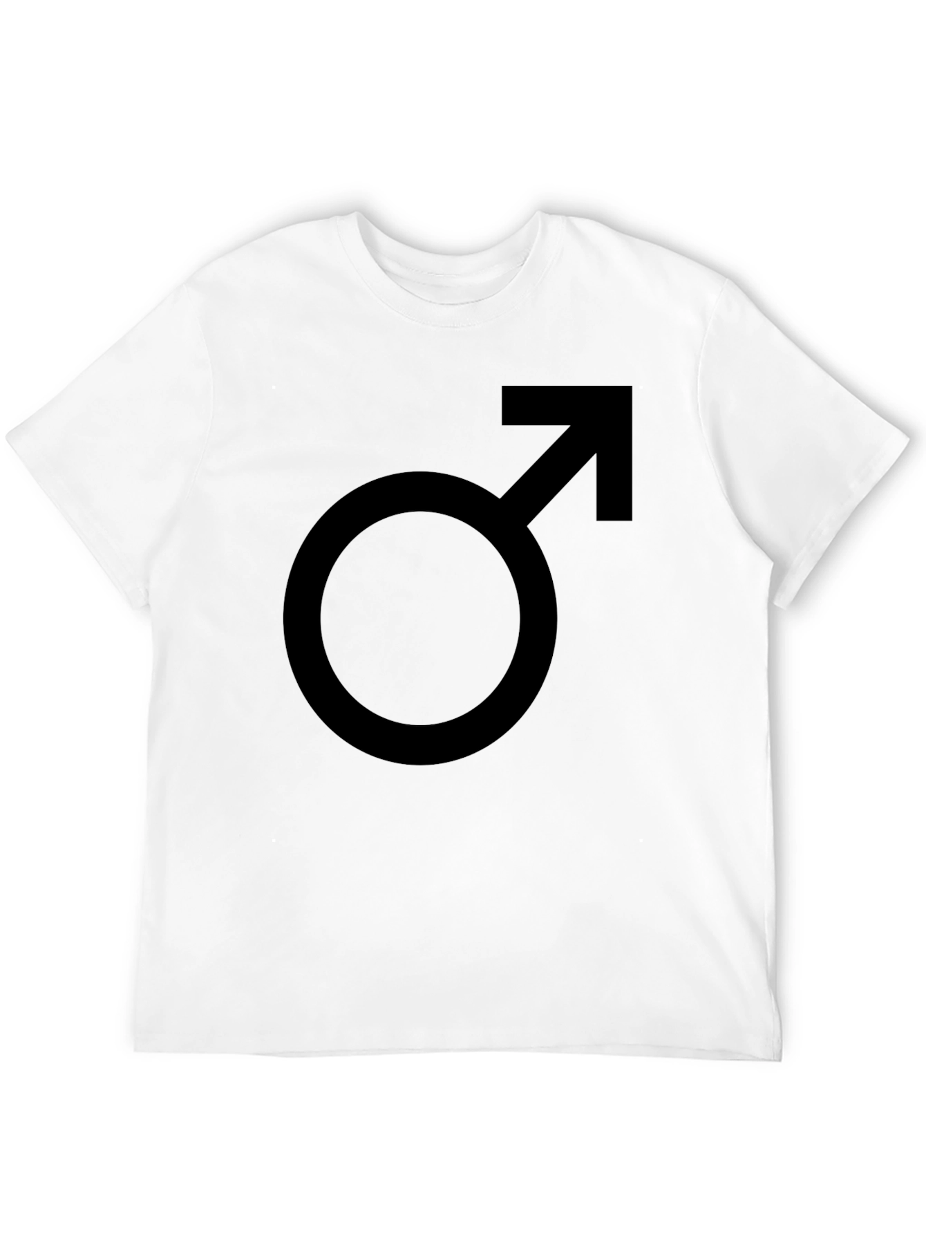 Classic Black T-Shirt with Male Symbol