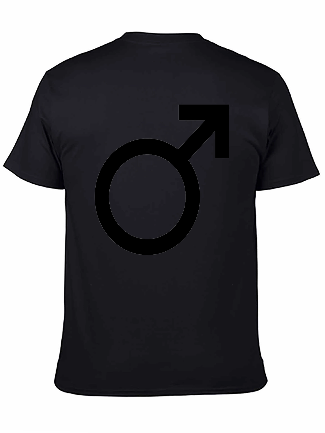 Classic Black T-Shirt with Male Symbol