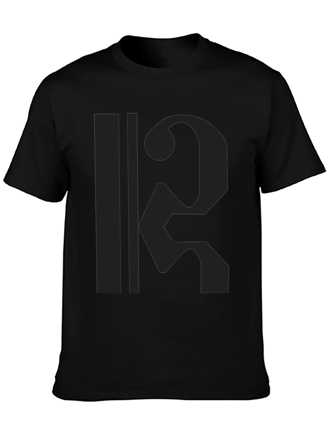 Stylish Black T-Shirt with Graphic Print