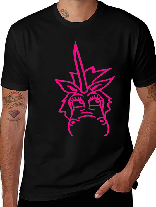 Unicorn Graphic T-Shirt - Unique Pink Design on Black
