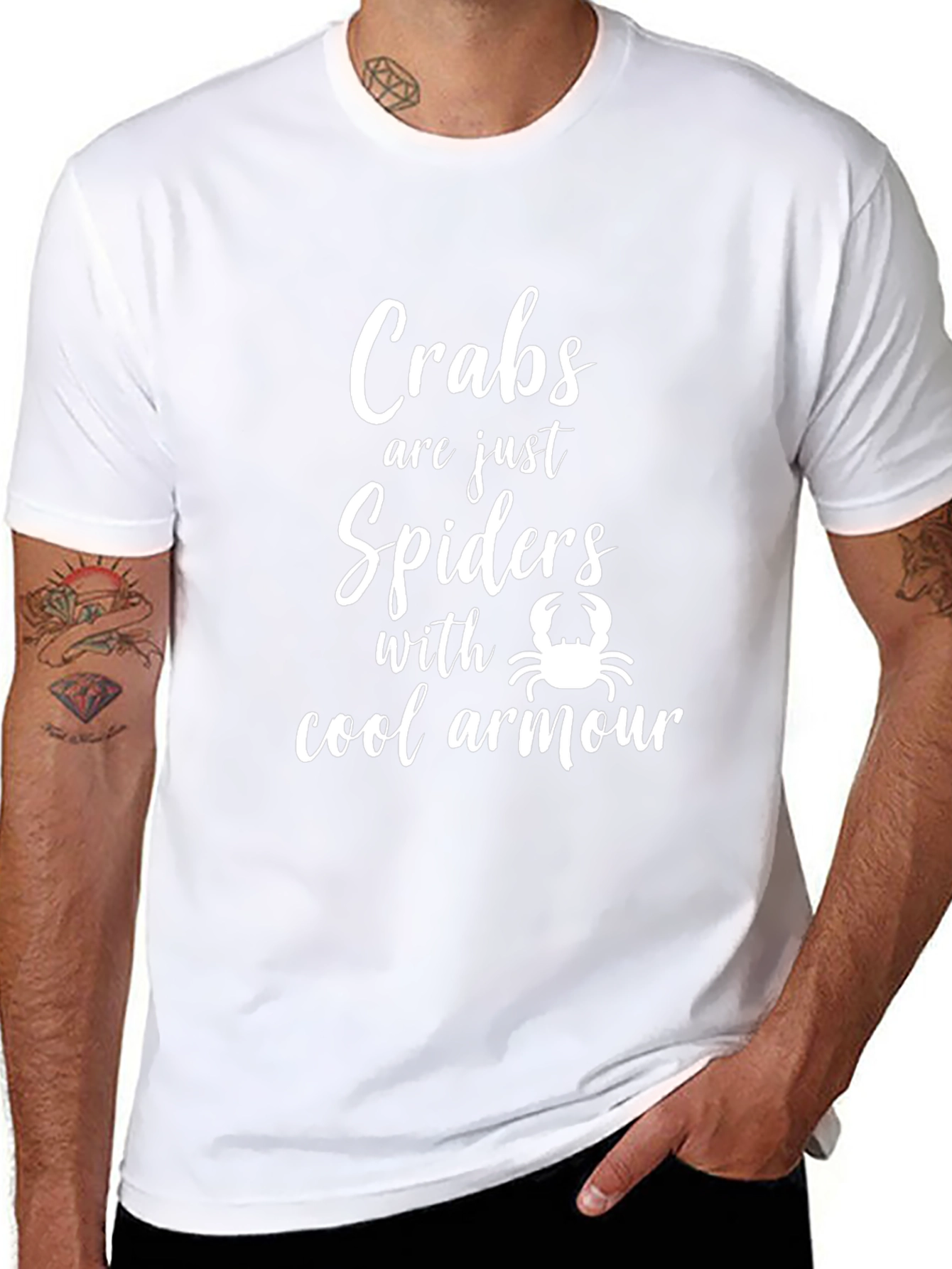 Crabs are Just Spiders Funny Graphic Tee